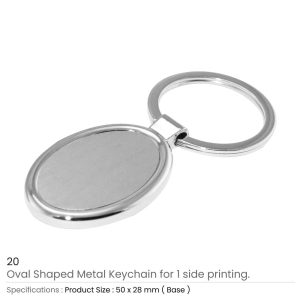 Oval Metal Keychains - Image 3