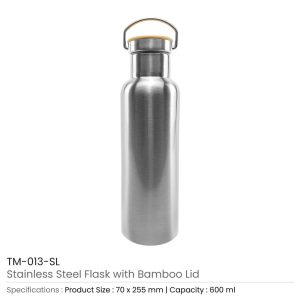Stainless Steel Bamboo Flask - Image 9
