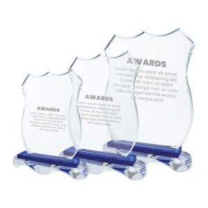 Crystal Awards with Blue Base and Box - Image 6
