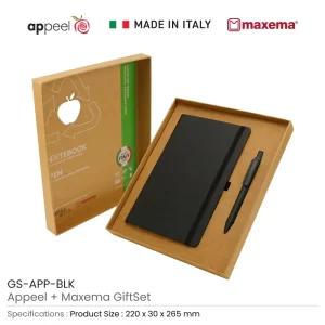 Appeel A5 Notebook and Maxema Dot Recycled Pen Italian Gift Sets - Image 3