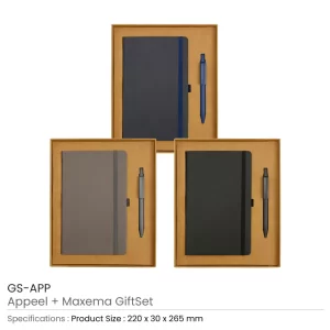 Appeel A5 Notebook and Maxema Dot Recycled Pen Italian Gift Sets - Image 4