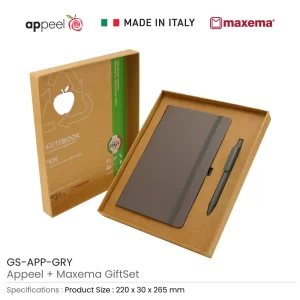 Appeel A5 Notebook and Maxema Dot Recycled Pen Italian Gift Sets - Image 5