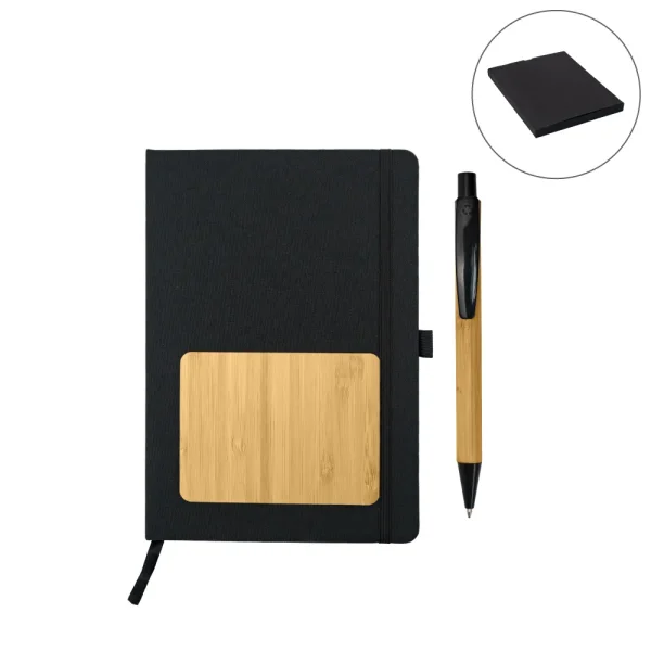 rPET-and-Bamboo-Notebook-with-Pen-Gift-sets-GS-704-BLK-Blank-600x600
