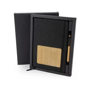 rPET and Bamboo Notebook with Pen Gift Set - Image 6