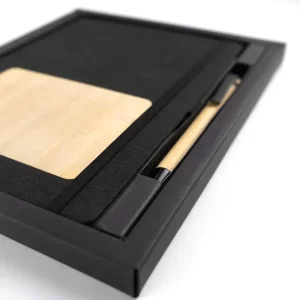 rPET and Bamboo Notebook with Pen Gift Set - Image 7